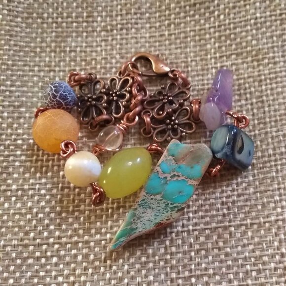 Spunky Vibrant Energizing! Semi-Precious Beads Chakra Bracelet! Reiki Energy Chi - Picture 8 of 12